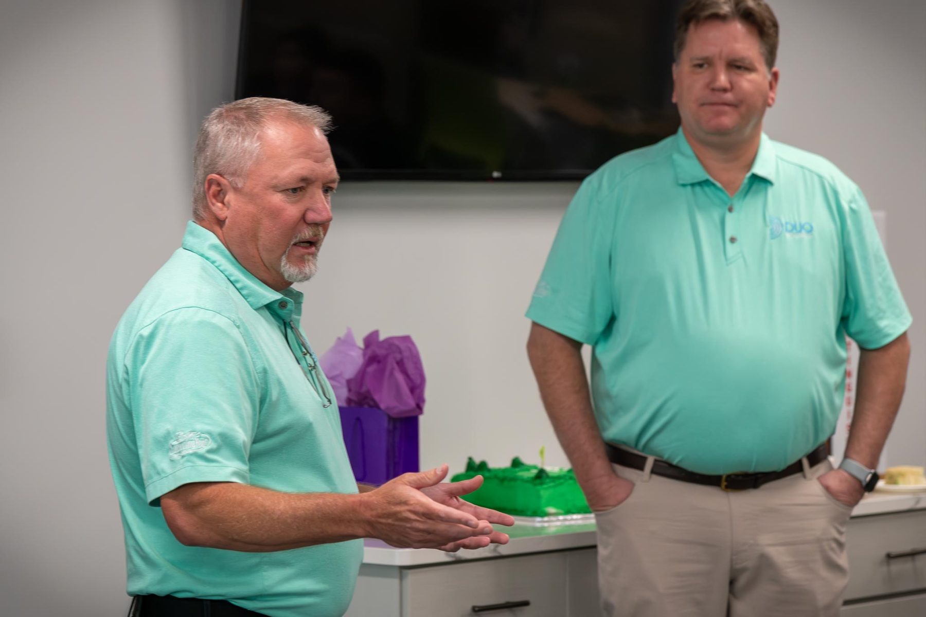 Eric West giving retirement speech